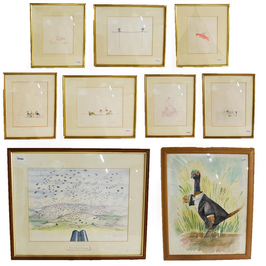 Lot 1025 - Kitty Wilkinson signed and numbered limited edition prints, together with original sporting...