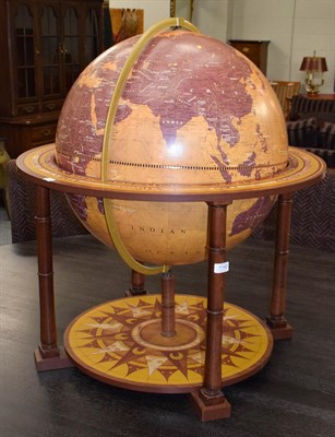 Lot 1142 - A Zoffoli reproduction floor standing terrestrial globe, approximately 80cm diameter by 90cm high