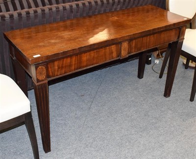 Lot 1164 - A George III mahogany serving table, 137cm by 48cm by 76cm
