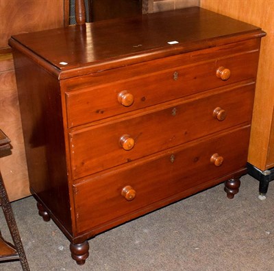 Lot 1212 - Victorian pine chest of drawers 95cm by 48cm by 88cm