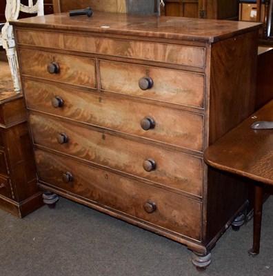 Lot 1223 - A Victorian mahogany chest of drawers, two short over three long with a concealed drawer to the...