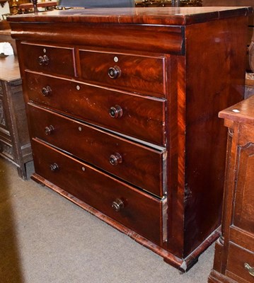 Lot 1282 - A Victorian mahogany four-height Scottish chest with frieze drawer, 135cm by 53cm by 119cm