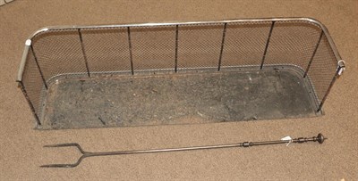Lot 544 - ~ An early 19th century steel two-prong toasting fork with turned and faceted handle 113cm and...
