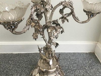 Lot 2251 - A Victorian Silver Plate Centrepiece Epergne, by Thomas Bradbury and Co., Sheffield, Circa...
