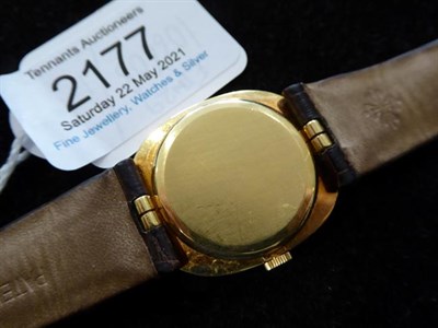 Lot 2177 - An 18 Carat Gold Wristwatch, signed Patek Philippe, Geneve, model: Ellipse, ref: 3748, 1977,...
