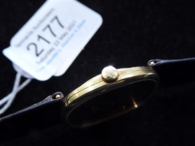 Lot 2177 - An 18 Carat Gold Wristwatch, signed Patek Philippe, Geneve, model: Ellipse, ref: 3748, 1977,...