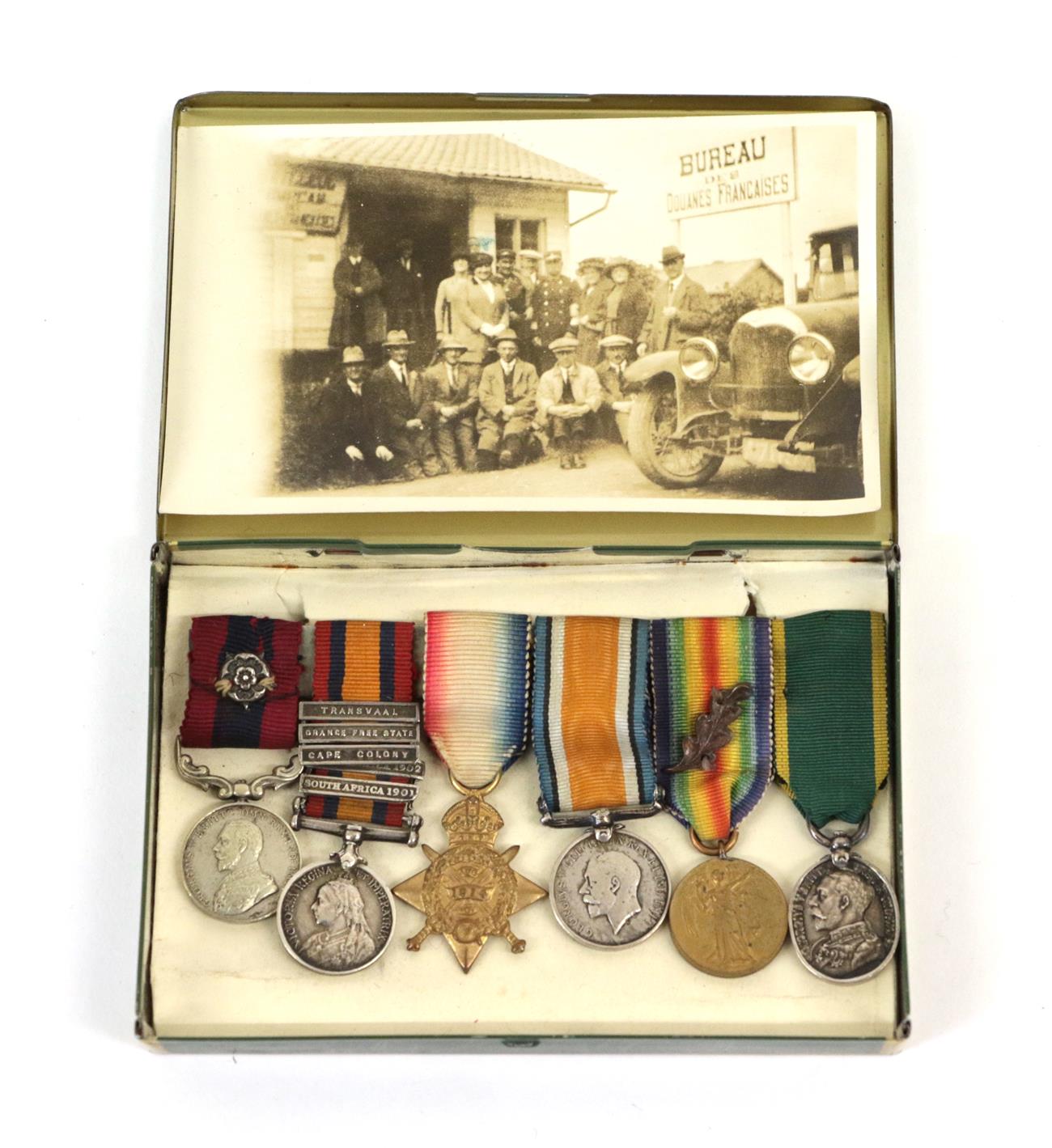 Lot 3 - A Boer War/First World War Group of Six Miniatures, comprising Distinguished Conduct Medal with...