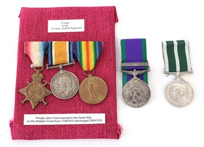Lot 5 - A First World War Trio, comprising 1914/15 Star, British War Medal and Victory Medal, awarded...