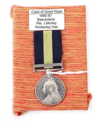 Lot 9 - A Cape of Good Hope General Service Medal, with clasp BASUTOLAND, awarded to...