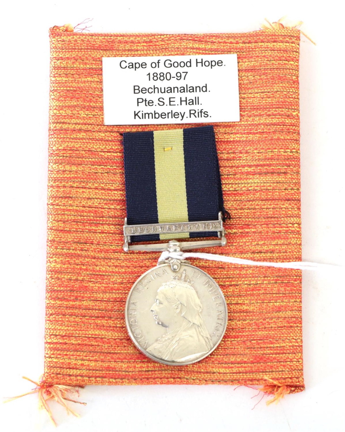 Lot 11 - A Cape of Good Hope General Service Medal, with clasp BECHUANALAND, awarded to...