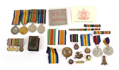 Lot 19 - A First/Second World War Group of Four Medals, awarded to 64037 PTE.W.B.BOTCHERBY R.A.M.C.,...