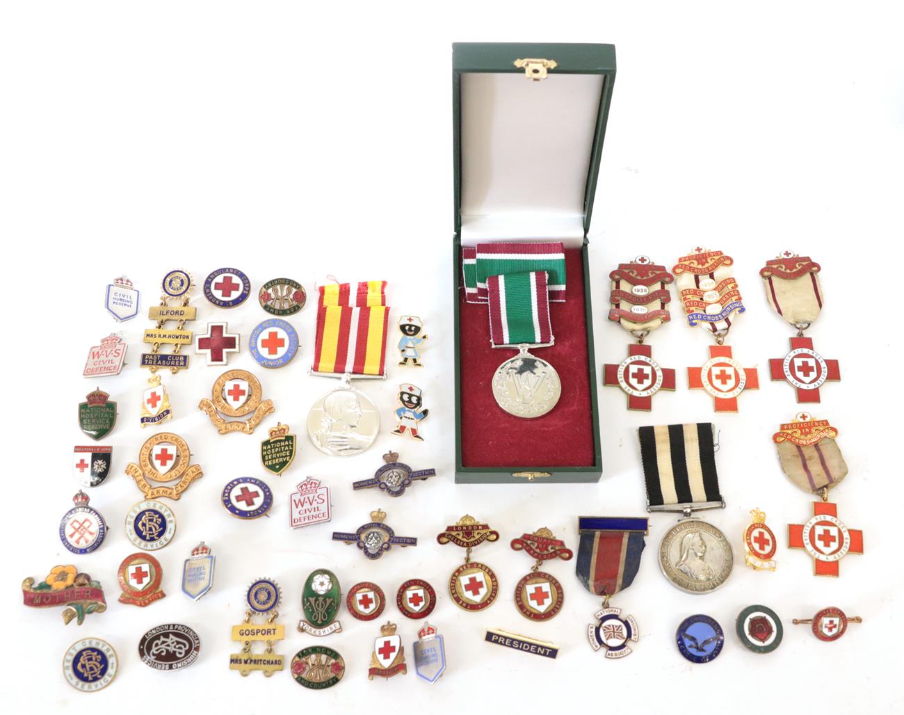 Lot 28 - A Small Quantity of Civil and Medical Related Medals, comprising a Voluntary Medical Services Medal