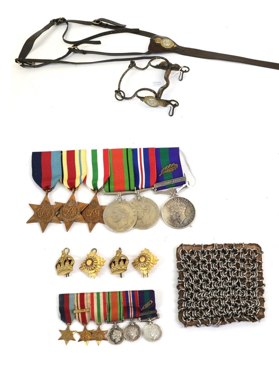 Lot 31 - A Second World War Group of Six Medals, awarded to MAJOR M.L.E. HEATHCOTE 17.21.L, comprising...