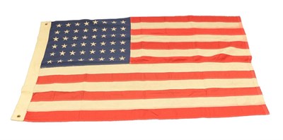 Lot 80 - A Second World War U.S. Norfolk Naval Shipyard Flag, of stitched linen panels and with...