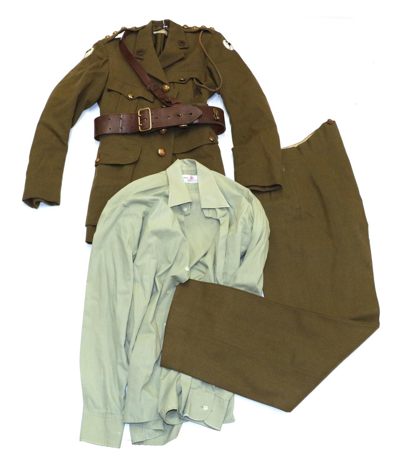 Lot 87 - A Second World War No.2 Service Uniform to Captain William Webster R.A.S.C., Service Number 128942
