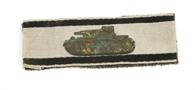Lot 102 - A German Third Reich Special Badge for Single Handed Destruction of a Tank, silver class, the...