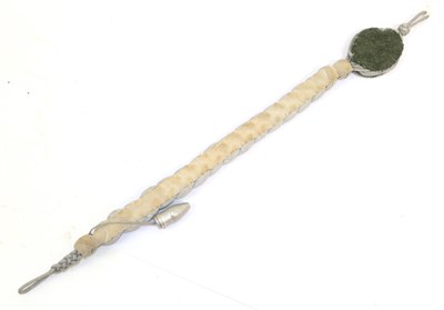 Lot 103 - A German Third Reich Army Marksman's Lanyard, in plaited silver coloured metal thread set with...