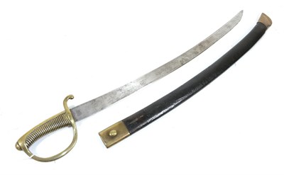 Lot 112 - A Prussian Model 1817/1869 Infantry Hanger, the 64cm single edge curved steel blade stamped 1....