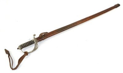 Lot 136 - A George V Royal Artillery Officer's Sword, 87.5cm single edge fullered steel blade etched with...