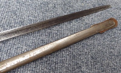 Lot 137 - A Georgian Spadroon, with plain 76cm single edge fullered steel blade, the brass hilt with...