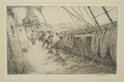 Lot 719 - Arthur Briscoe (1873-1943) "Making Sail" Signed, dated and numbered 30/75, also signed and...