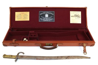 Lot 202 - A Mid-20th Century Holland and Holland Leather Shotgun Case, with stitched leather strengthened...