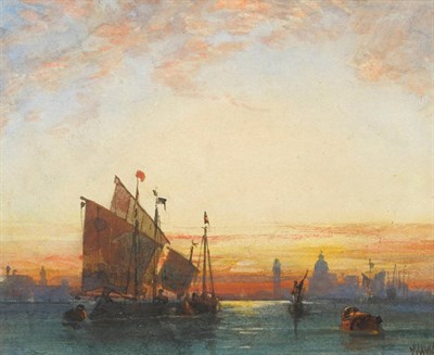 Lot 730 - William Wyld RI (1806-1889) "Venice" Signed, inscribed on the mount below, watercolour and...