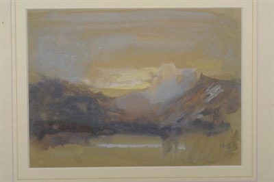 Lot 731 - Hercules Brabazon Brabazon (1821-1906) Mountainous lakeland landscape Signed with the artist's...