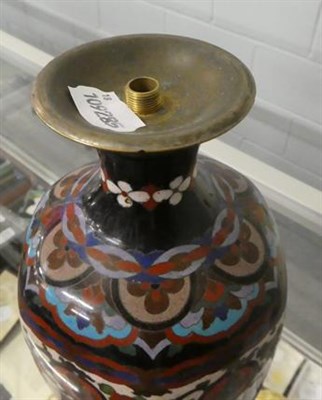 Lot 8 - Assorted decorative items including two cloisonne vases one mounted as a lamp, a Victorian...