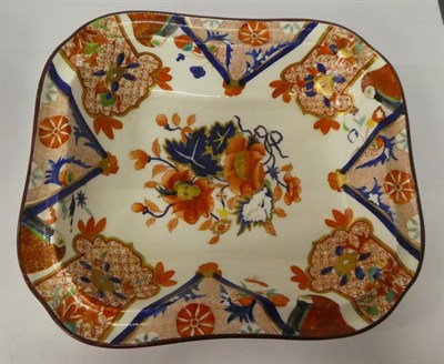 Lot 15 - Four early 19th century English porcelain vegetable dishes, decorated in the Imari palette,...