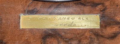 Lot 42 - A 19th century burr walnut brass mounted Bentjetann's pattern book slide, stamped brass plate...