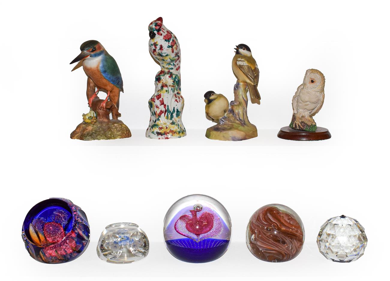 Lot 57 - A collection of glass paperweights including Caithness and Bob Banford, together with a...