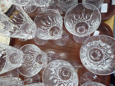 Lot 69 - Two trays of Waterford crystal including a decanter, four brandy glasses, pair of boxed whisky...
