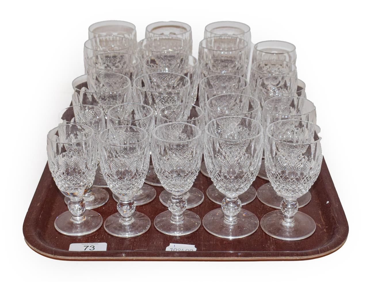 Lot 73 - A part suite of Waterford crystal comprising twenty five glasses of various size, comprising;...