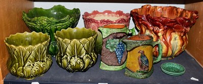 Lot 78 - Five various jardiniere's including Bretby model 1222K, 24cm high by 34cm together with two...