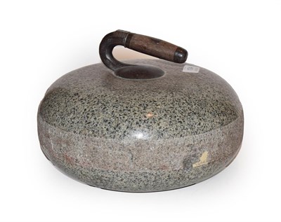 Lot 104 - An early 20th century curling stone, 28cm diameter