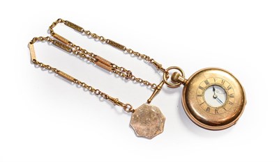Lot 119 - A 9 carat gold half hunter pocket watch, signed J.W.Benson, London, case with Birmingham...