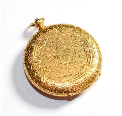 Lot 128 - A lady's fob watch, circa 1900, case stamped 18k
