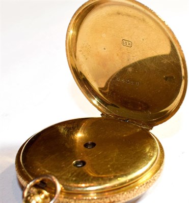 Lot 128 - A lady's fob watch, circa 1900, case stamped 18k