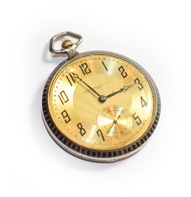 Lot 135 - A 19th century pocket watch by Havica Watch Co, movement stamped 16 (jewels) gold coloured dial...