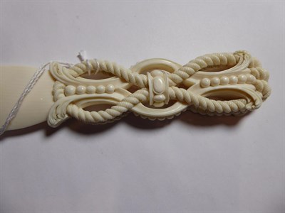 Lot 136 - Early 20th century ivory letter opener circa 1909, 32cm