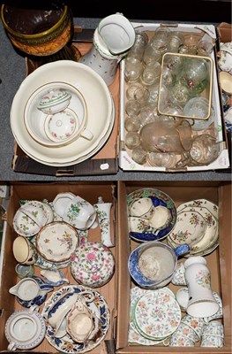 Lot 184 - Four boxes of ceramics and glass including Minton Haddon Hall, Masons Harvest Gold and Royal...
