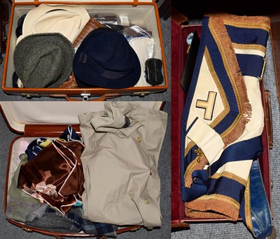 Lot 187 - Costume to include leather gloves, alligator skin handbags, various hats, silk scarves etc...