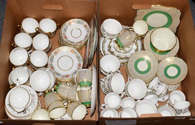Lot 193 - Decorative teawares including Royal Worcester, Tuscan china, Royal Stafford together with two table