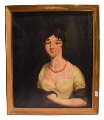 Lot 1003 - English school (18th/19th century) Portrait of a lady, oil on canvas, 74cm by 61cm Provenance:...