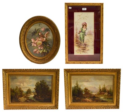 Lot 1021 - Charles Duval (19th / 20th century) French, pair of European landscapes, oils on canvas signed...