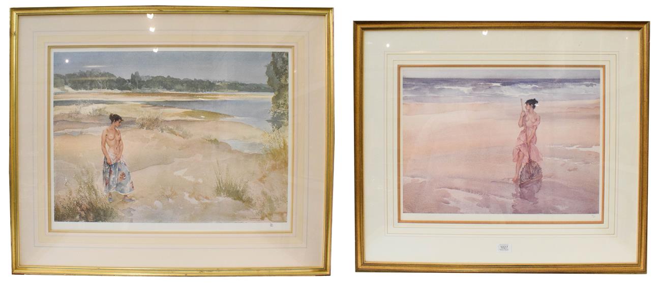 Lot 1027 - After William Russel Flint (1880-1969) two framed and glazed limited edition prints, largest...