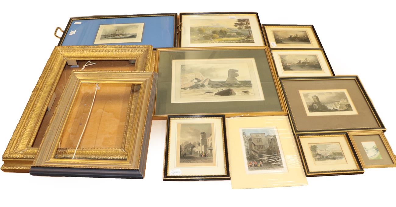Lot 1031 - A collection of late 19th and early 20th century prints, including sea views and landscapes,...