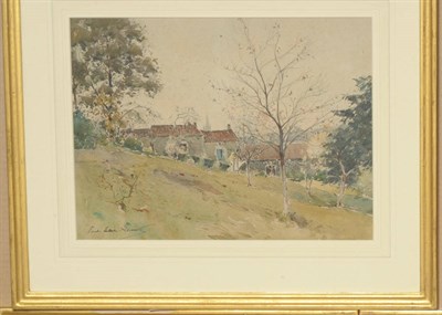 Lot 764 - Paul Emile Lecomte (1877-1950) French  Hillside orchard on the outskirts of a village Signed,...