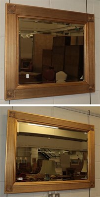 Lot 1067 - A modern rectangular gilt framed mirror 110cm by 80cm together with a smaller example 80cm by...